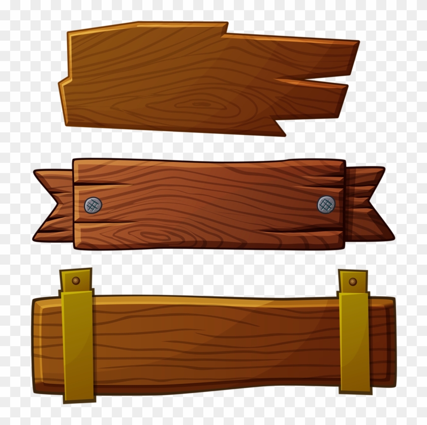 Clip Art - Wood Banners Cartoon #426484