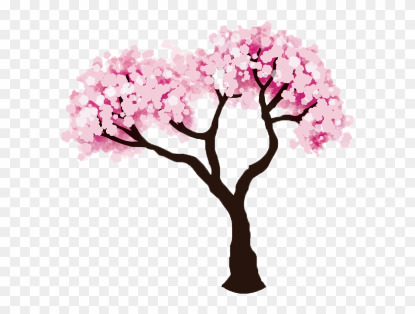 Cherry Tree Clipart Transparent - Easy Cherry Blossom Tree Drawing #426581
