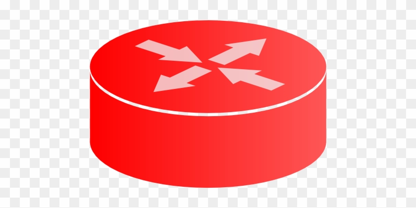 Router 3d Red Down Grad Clip Art At Clker - Cisco Router Icon #427500