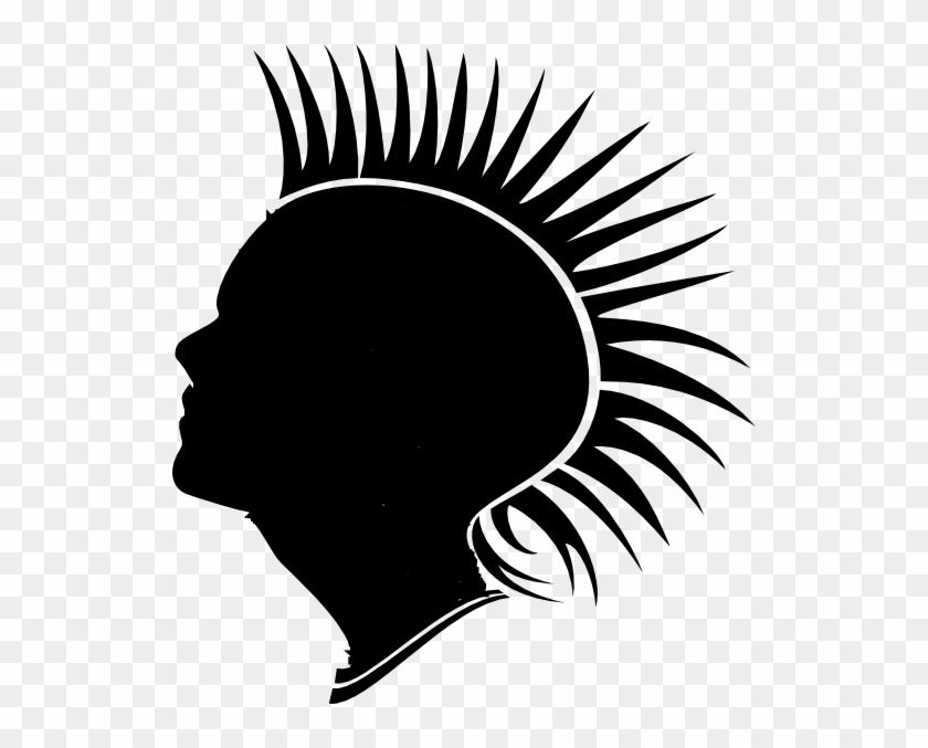 Dubb S Hair Mowhawk Clip Art At Clker - Punk Face #428541