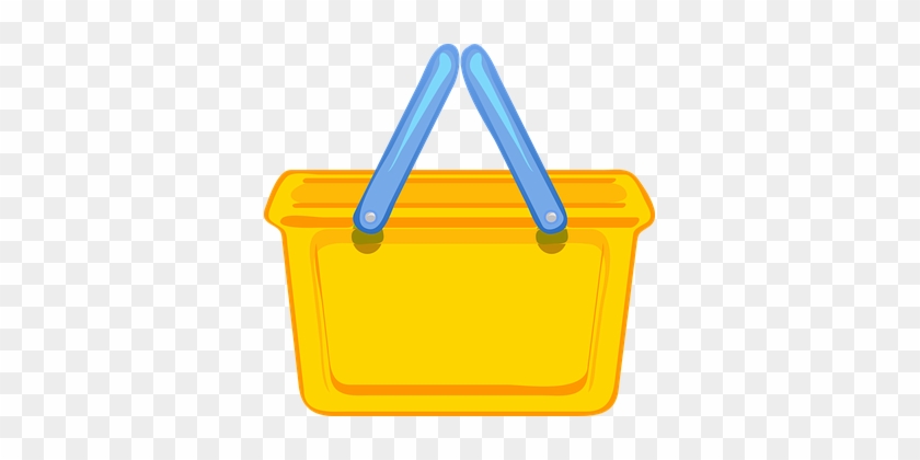 Shopping Cart, Shopping Box, Yellow - Shopping Basket Clipart #429695
