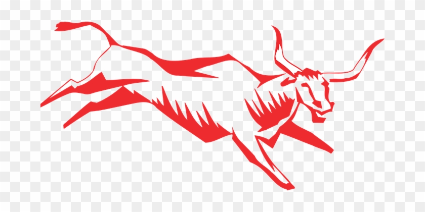 Bull Animal Horns Jumping Nature Domestic - Red Bull #431311