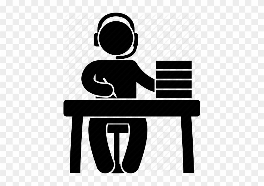 Call Center, Help Desk, Logistic, Man, Paperwork, Receptionist - Paperwork Icon #431875