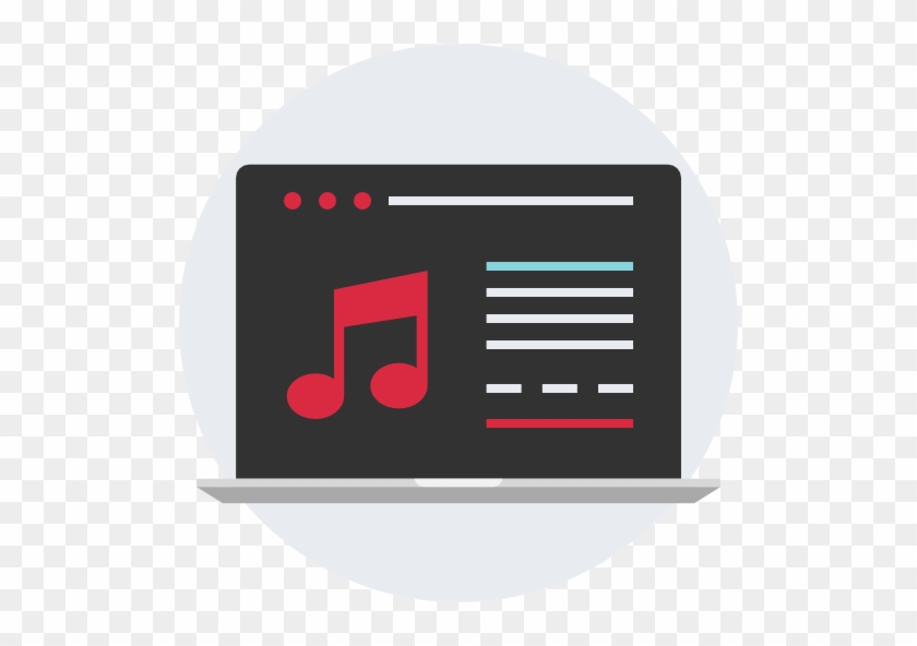 Image Icon Of A Music Laptop - Webcrown #432161