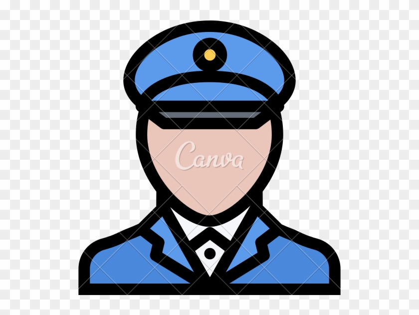 Police Officer Icon Flat Graphic Design Vector Art - Soldier #432715