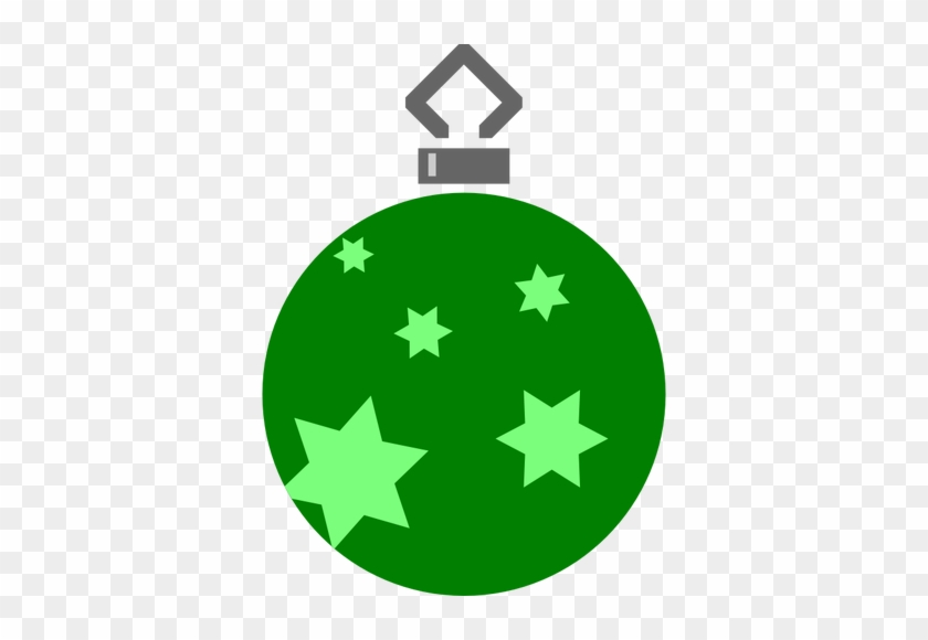 Green Stars On Christmas Ball - Printable Christmas Bulletin Board Borders #432867
