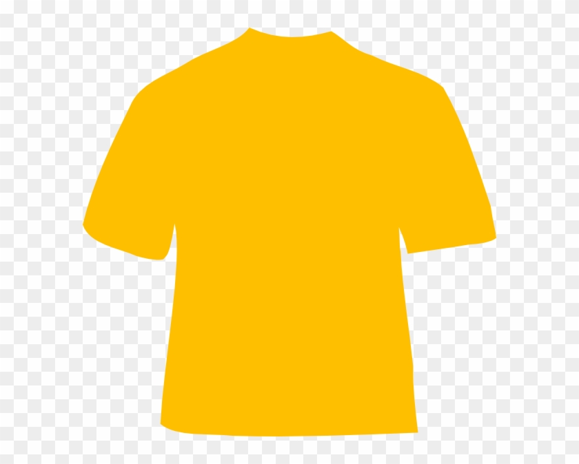 Blue Shirt Clipart - Gold T Shirt Template #434000