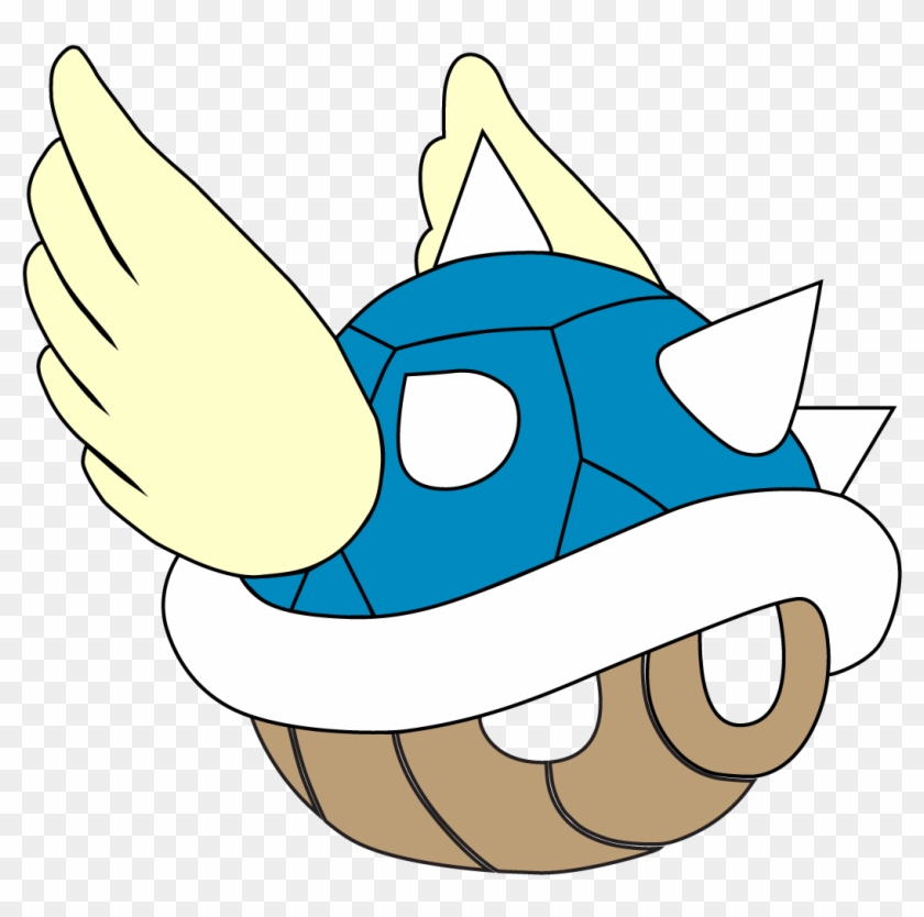 Mario Clipart Blue Shell - Mario Kart Blue Shell Vector #434656