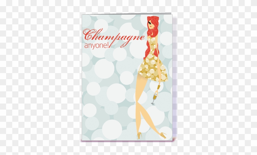 Champagne Birthday Greeting - Christmas Fonts #435321