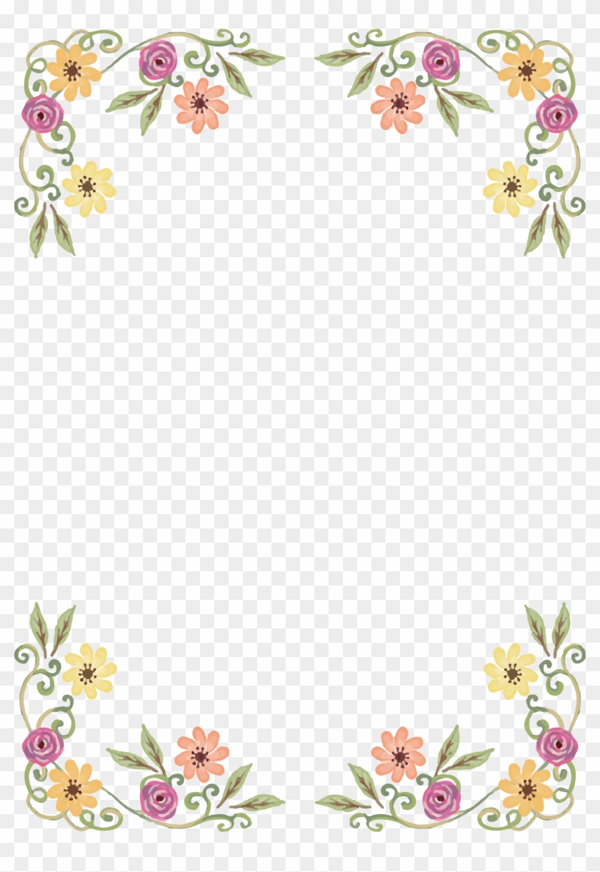 Wildflower Floral Design - New Years Border Png #436057