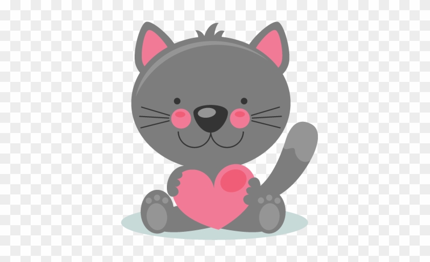 Cute Valentines Day Clipart Large Cute Valentine Kitty - Cute Valentines Day Clipart #436247