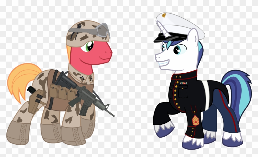 Bronyvagineer Big Mac / Shining Armor Usmc By Bronyvagineer - Big Macintosh And Shining Armor #437152