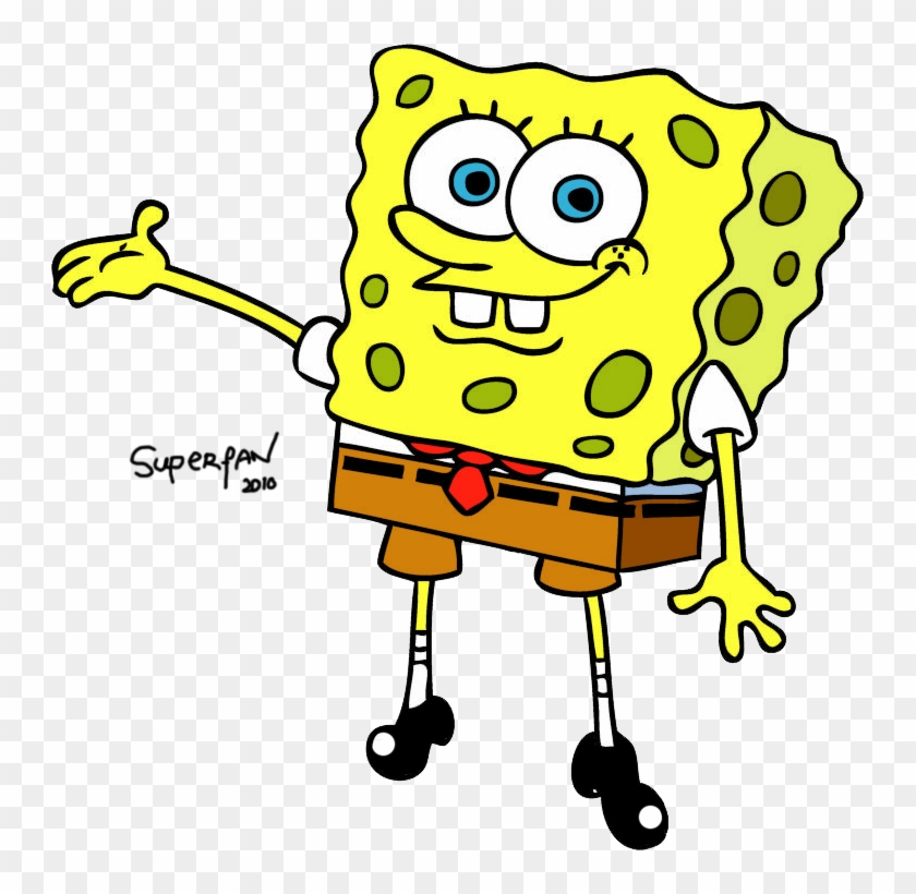 Spongebob Squarepants Colored By Emanuel-caleiras - Draw Spongebob Step By Step #437194
