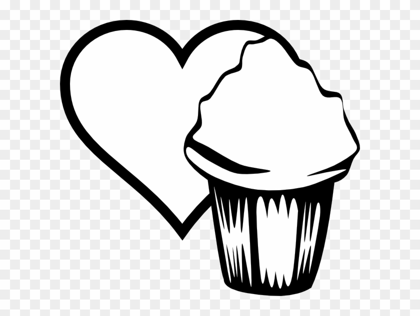 Cupcake Con Corazon Para Colorear #437731