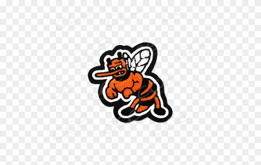 Ferris Hs Yellow Jacket Sleeve Mascot - Ferris High School Mascot #440373