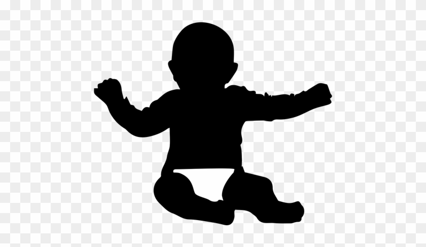 Baby Giving Hug Silhouette Transparent Png - Silhueta De Bebê Png #441092