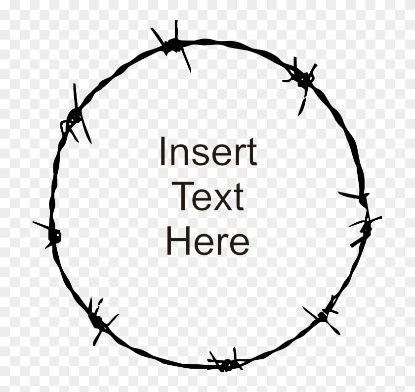 Barb Wire Clipart - Barbed Wire Circle Vector #441179