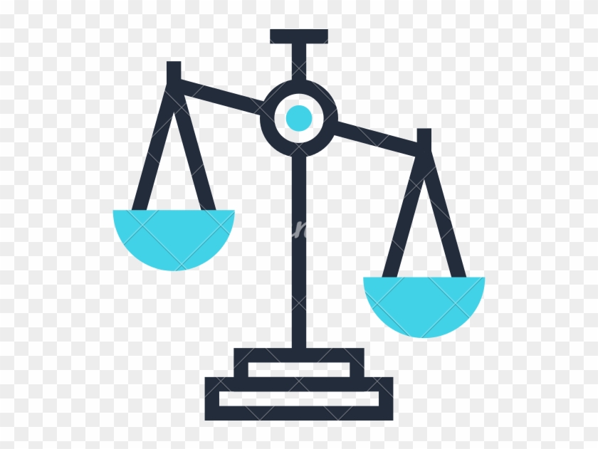 Doodle Style Tipped Unbalanced Scales Justice Stock - Weighing Scale #441234