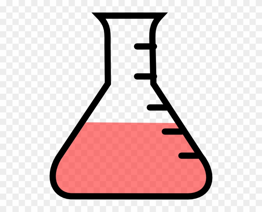 Pale Red Flask Clip Art At Clker - Flask Clipart #441639