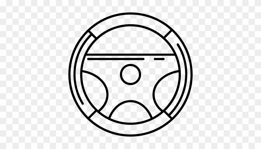 Steering Wheel Vector Png - Outline Of A Steering Wheel #442974