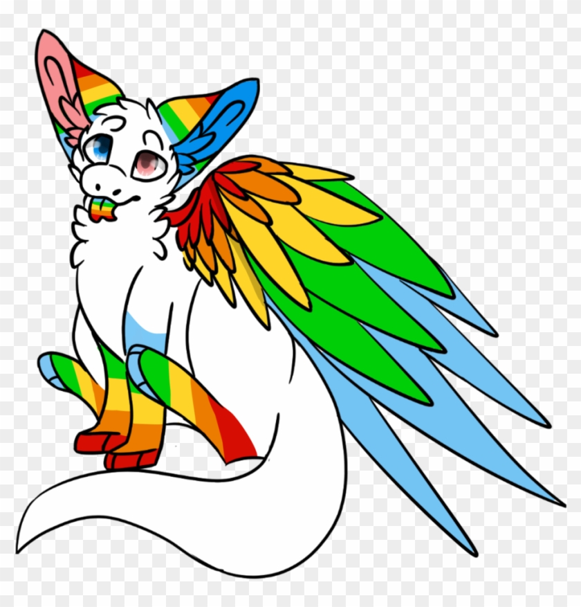 The Rainbow Angel Dragon By Theminoritylynx - Cartoon #443408