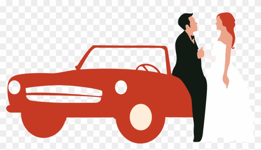 Bride Marriage Wedding - Marriage Car Vector #443813