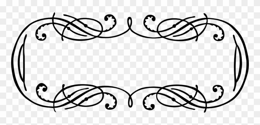 Calligraphy Leaf Border Design #444177