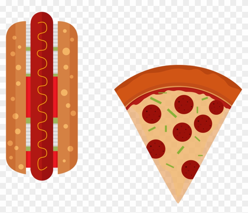 Hamburger Hot Dog Fast Food French Fries Pizza - Hamburger #444573