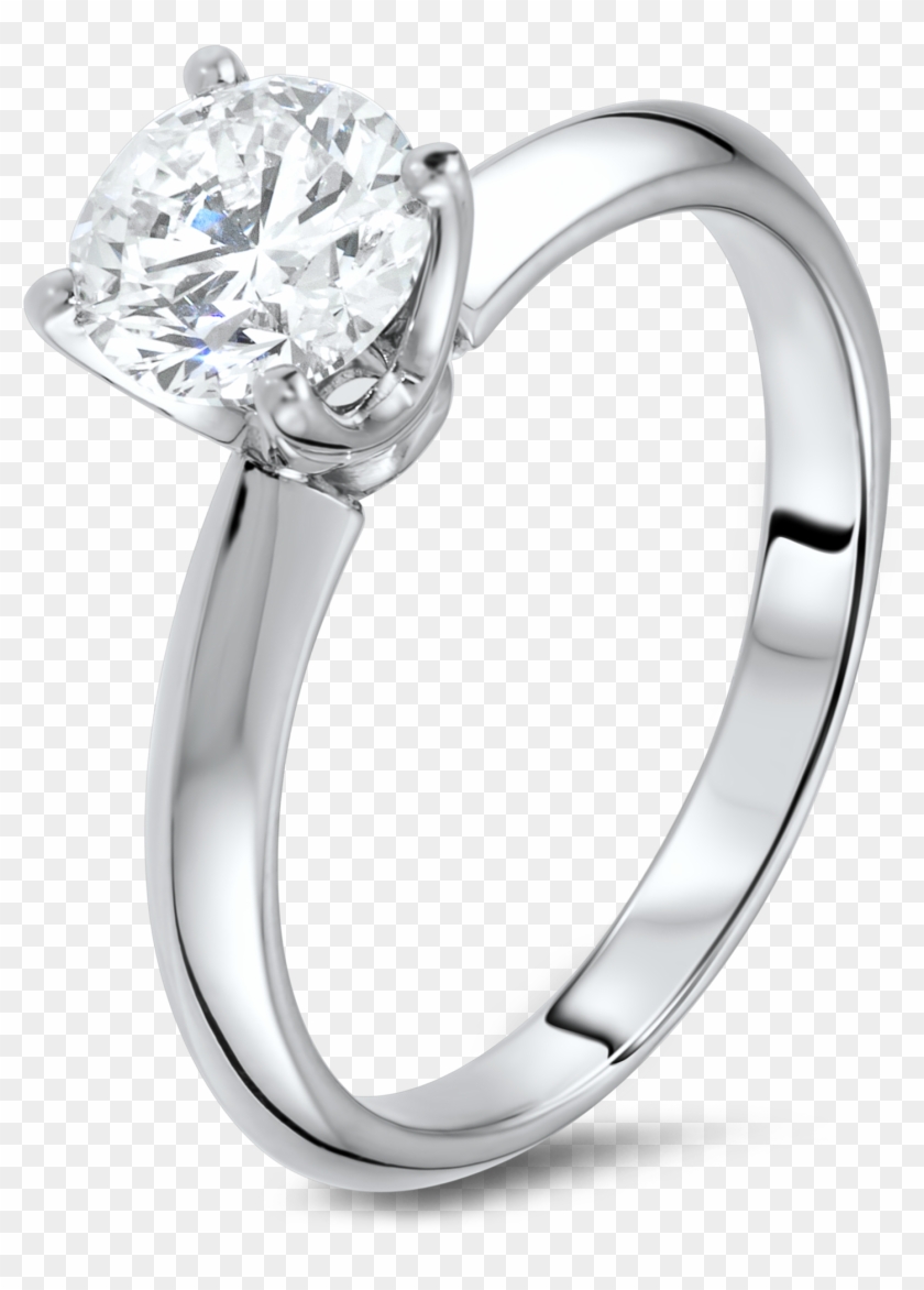 Diamond Ring In 18k White Gold Diamondland - Princess Twist Shank Engagement Rings #444837