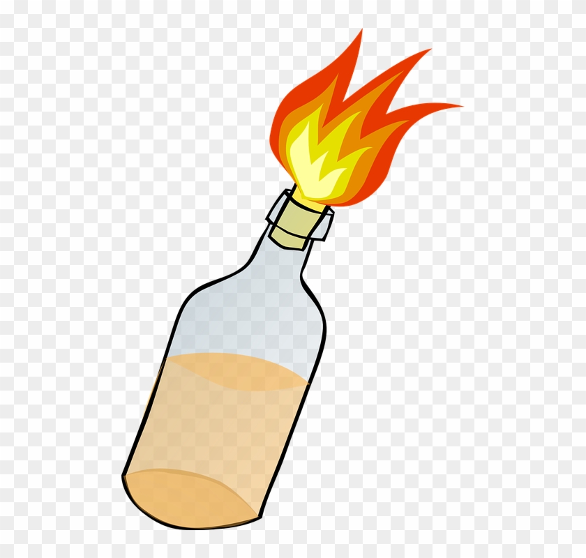 Motorcycle Flames Cliparts 27, Buy Clip Art - Molotov Cocktail #445218