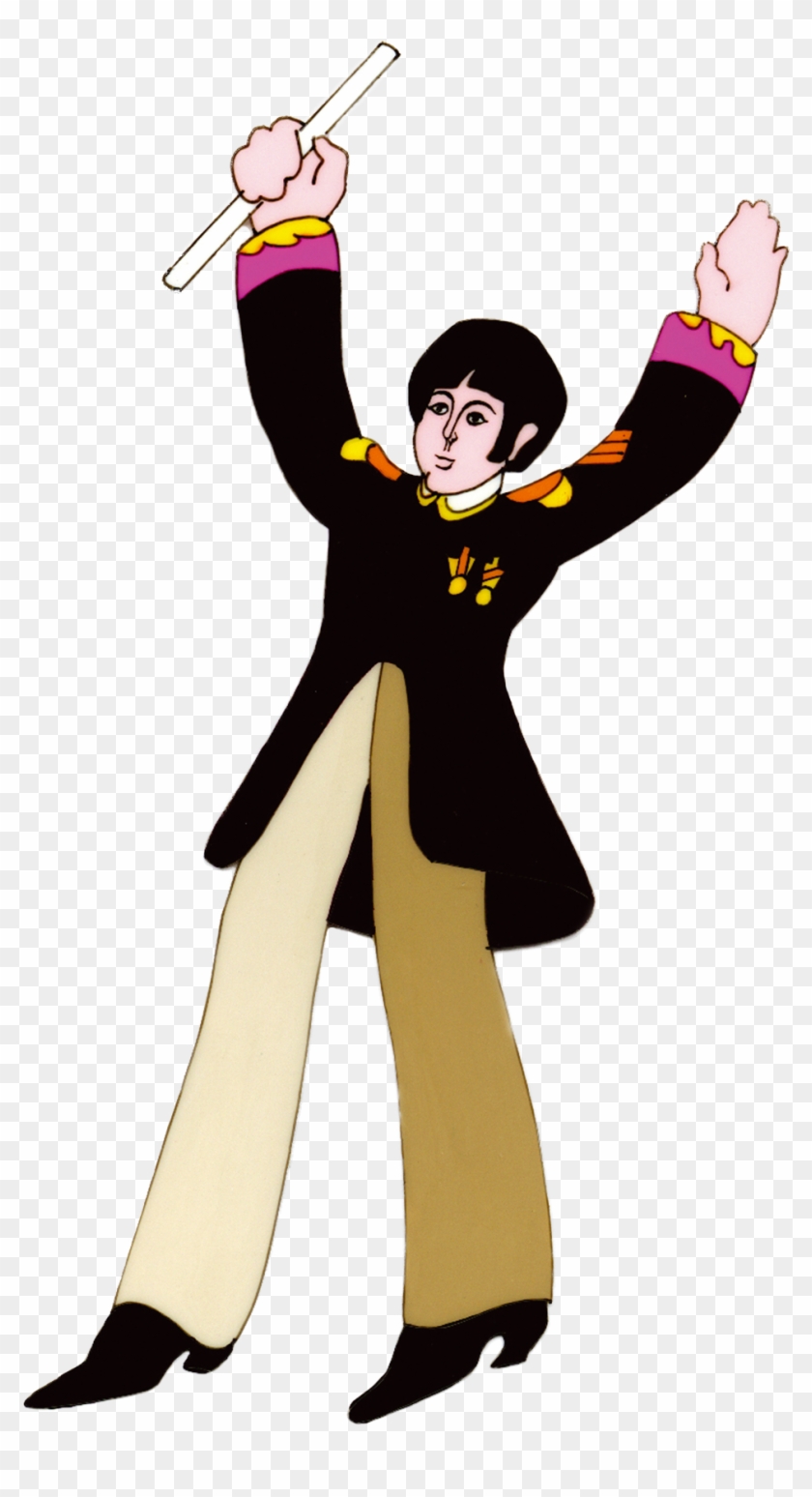 Yellow Submarine - Vandor 64451 The Beatles Plastic Travel Mug, Yellow #446335