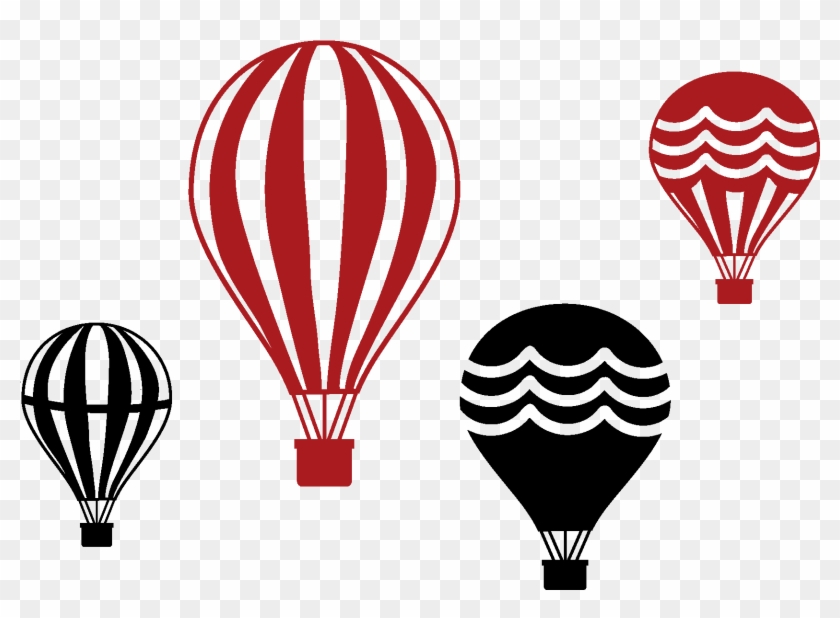 Set Of Four Vintage Hot Air Balloons - Art #448114