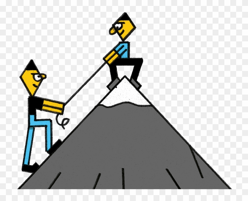 Someone Helping Someonelse Climb A Mountain - Climbing #449094