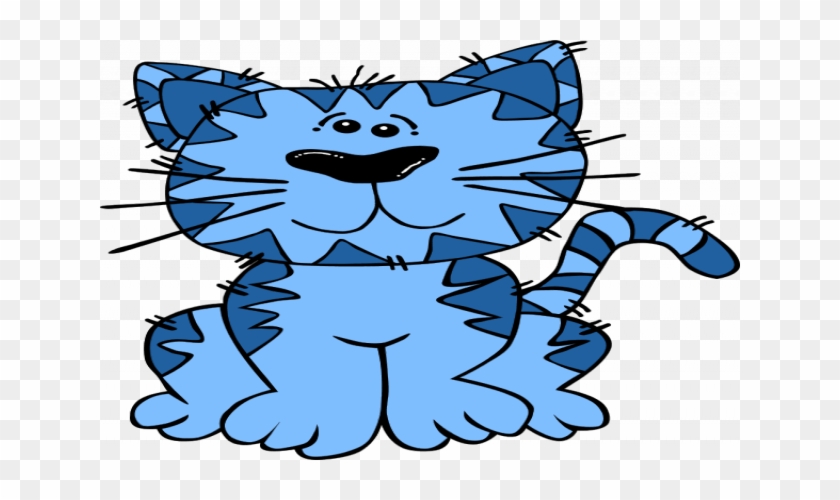 Blue Cat Cliparts - Blue Kitten Clip Art #449801