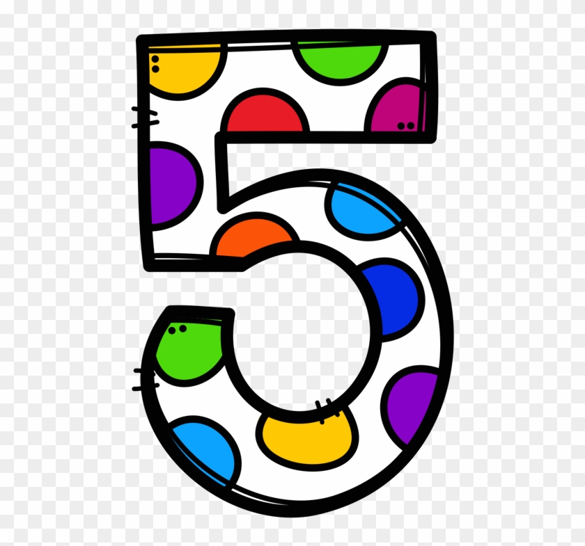 Rainbow Dot White 5 - Number #449912