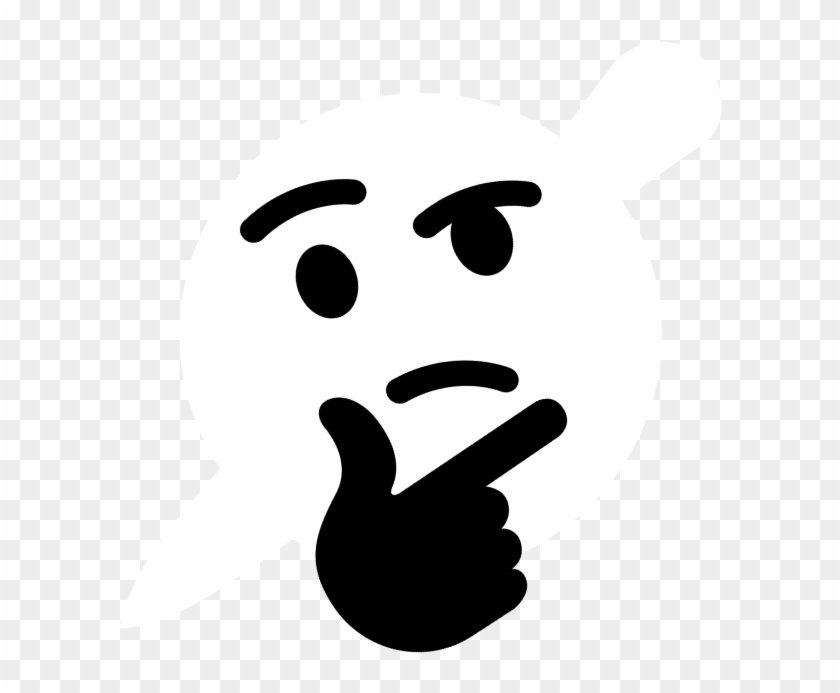 Thinkparty Discord Emoji - Thinking Emoji Black And White #450757