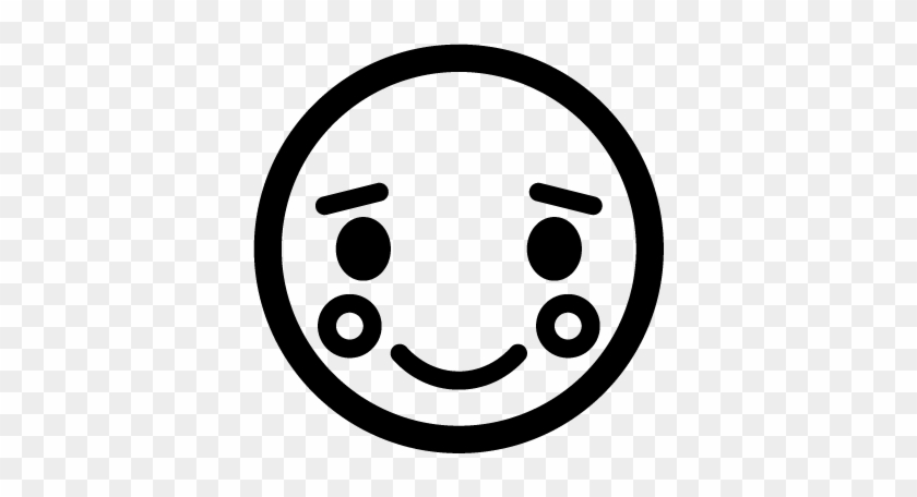 Shy - Shy Emoji Black And White #450761