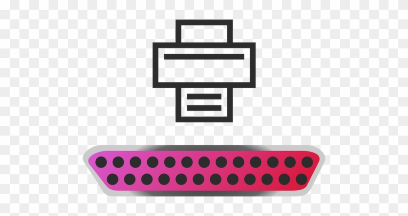 Parallel Port Icon Vector Image - Lpt Port Symbol #451391