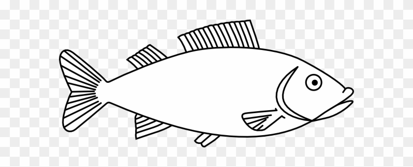 Absolutely Design Clip Art Fish Black And White Easy - Fish Outline #451771