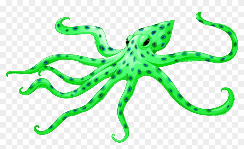 Octopus Clipart Green - Start With The Letter O #451800