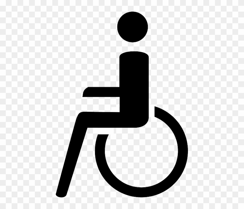 Comic Black, Symbol, Chair, Wheel, Disabled, Comic - Rollstuhl Symbol #452021