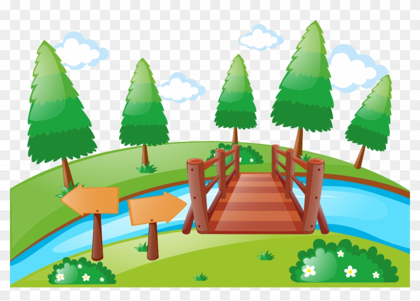 Bridge Cartoon Photography Illustration - Cartoon Bridge Background #453731