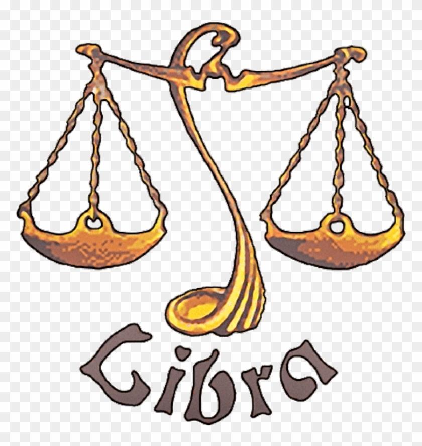Golden Colored Libra Tattoo Zodiac Design - Gambar Libra #453789