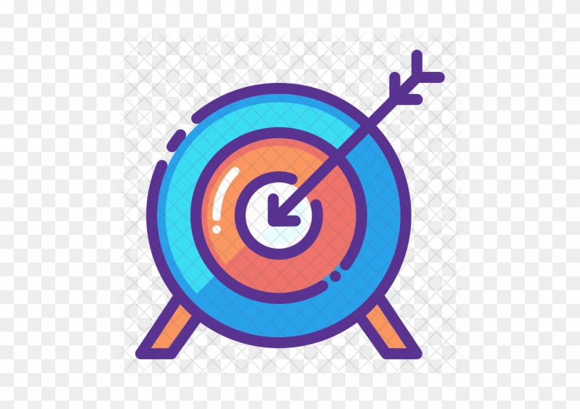 Archery Icon - Bullseye Black And White Clipart #453995