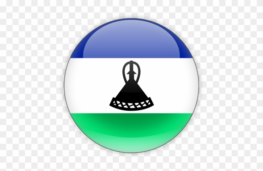 Illustration Of Flag Of Lesotho - Lesotho Flag Round #454058