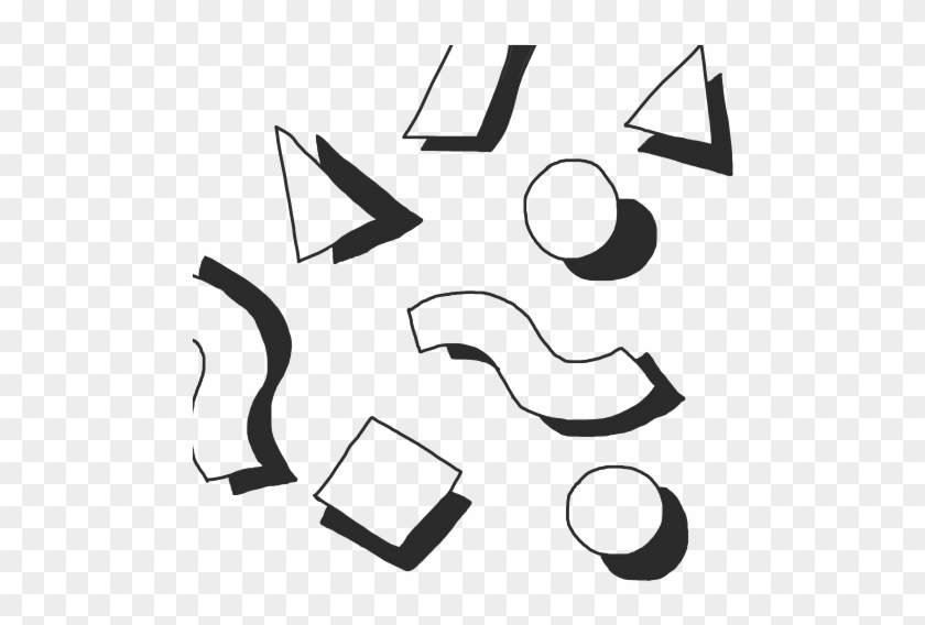 Various Shapes, Black Shadows, Digital - Aesthetic Shapes Tumblr Png #455073