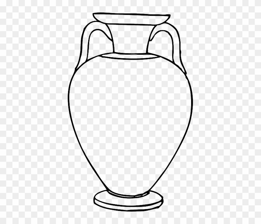 Roman Black, Outline, Drawing, Cartoon, Template, Page, - Greek Vase Coloring Page #456918