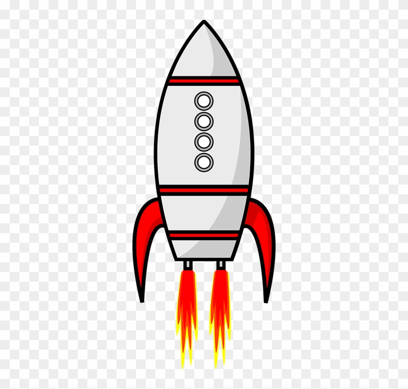 Spaceship Vector 19, - Cartoon Rocket Png #457991