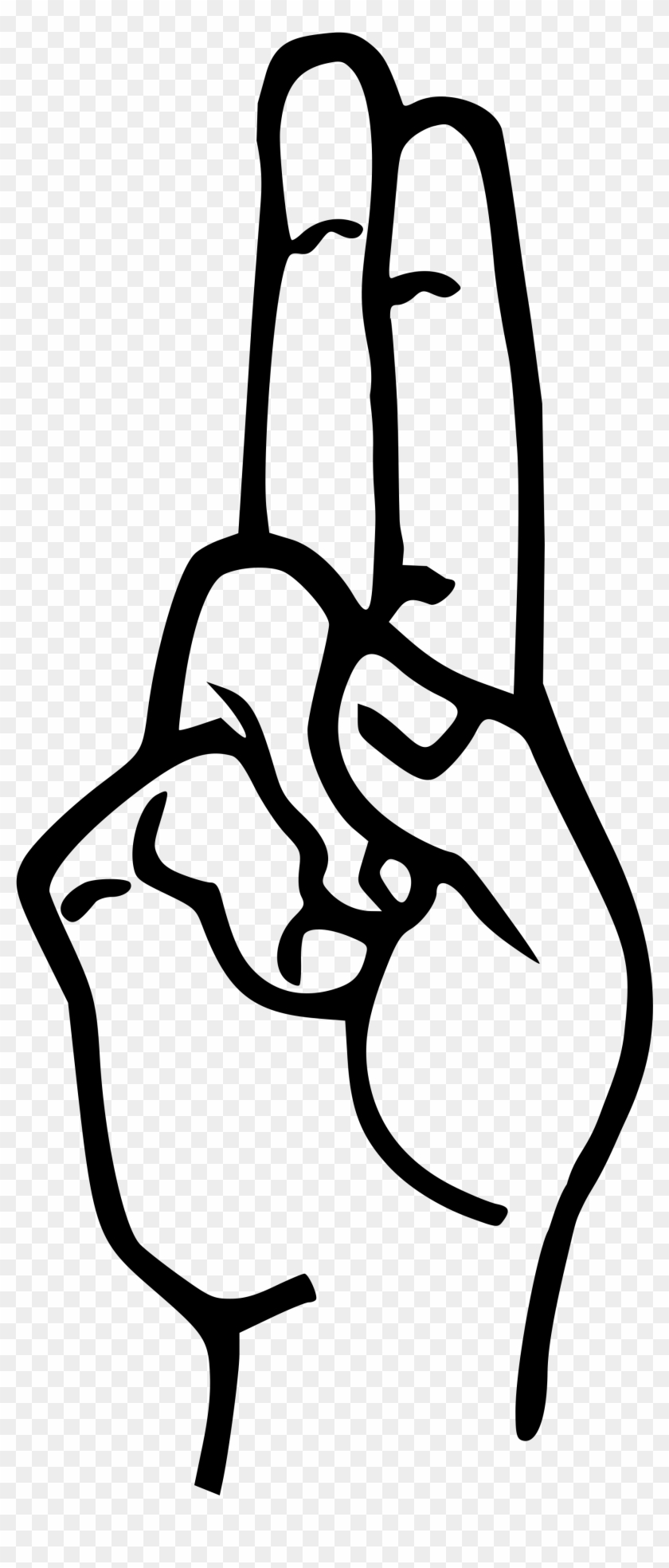 Open - Sign Language Letter U #458161