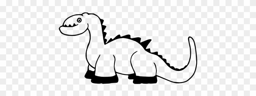 Dinosaur - Clipart - Black - And - White - Dinosaur Clip Art #459995